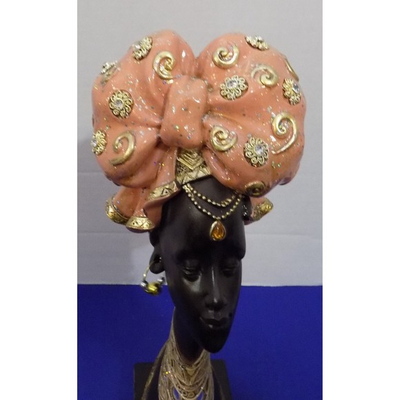 NEW Black African Queen Statue Figurine Bust - Picture 4 of 5